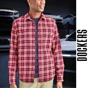 NWT Dockers plaid shirt XXL work shirt regular fit